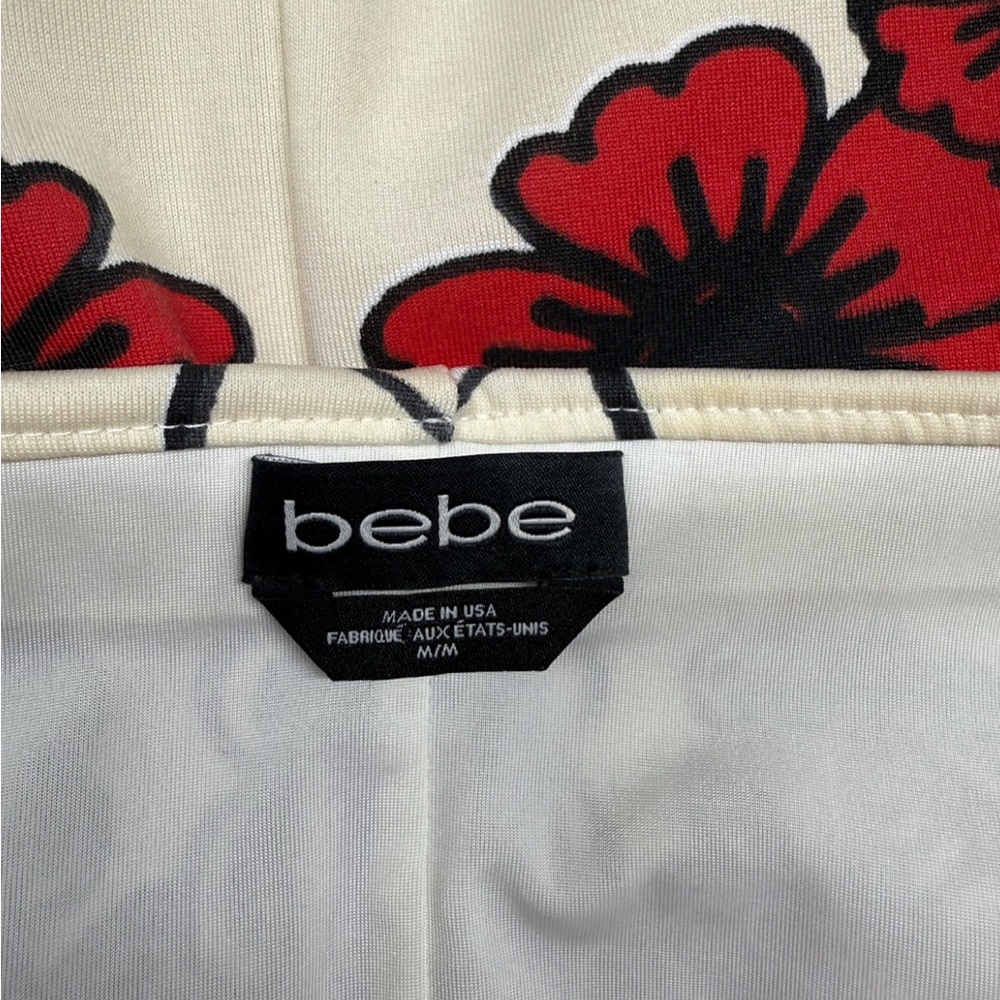 Bebe "Russian Doll" Floral Mirror Print Pencil Skirt - Picture 4 of 8